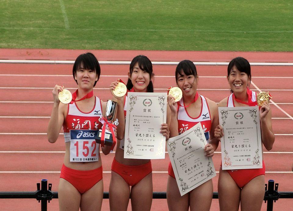 陸上競技部「日本陸上競技選手権リレー競技大会」女子4×100mで優勝